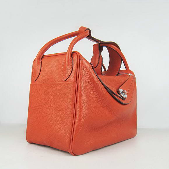 High Quality Replica Hermes Lindy 26CM Shoulder Bag Orange - Click Image to Close